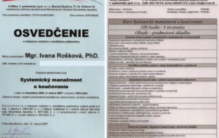 Certifikát: Systematický manažment a koučovanie