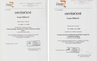 Osvedčenia: Tvorivé prístupy a Koučovanie a supervízia