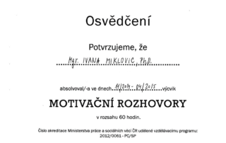 Osvedčenie Motivačné rozhovory