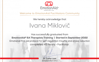 Certifikát - Emotional Aid Certification