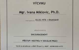Osvedčenie o absolvovaní - Encouragement