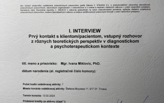 Certifikát - potvrdenie o absolvovaní vzdelávacej aktivity