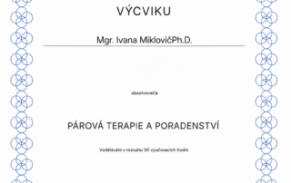 Parove poradenstvi Ivana Miklovic osvedcenie